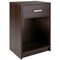 Contemporary Home Living 23.50” Brown and Silver Accent Table with Drawer and Storage Shelf